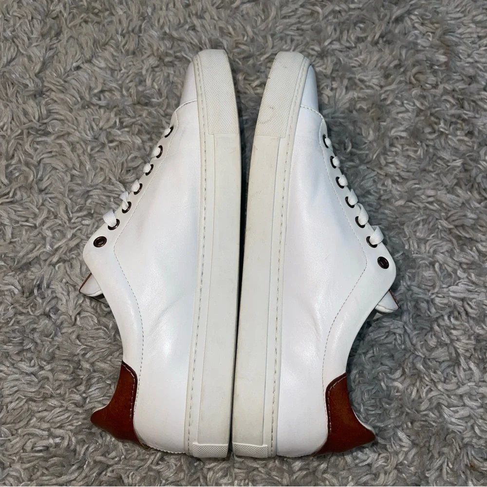 Goodmen Brand Legend London White Dark Vachetta Sneaker Italian Leather SZ 11.5 - Picture 6 of 11